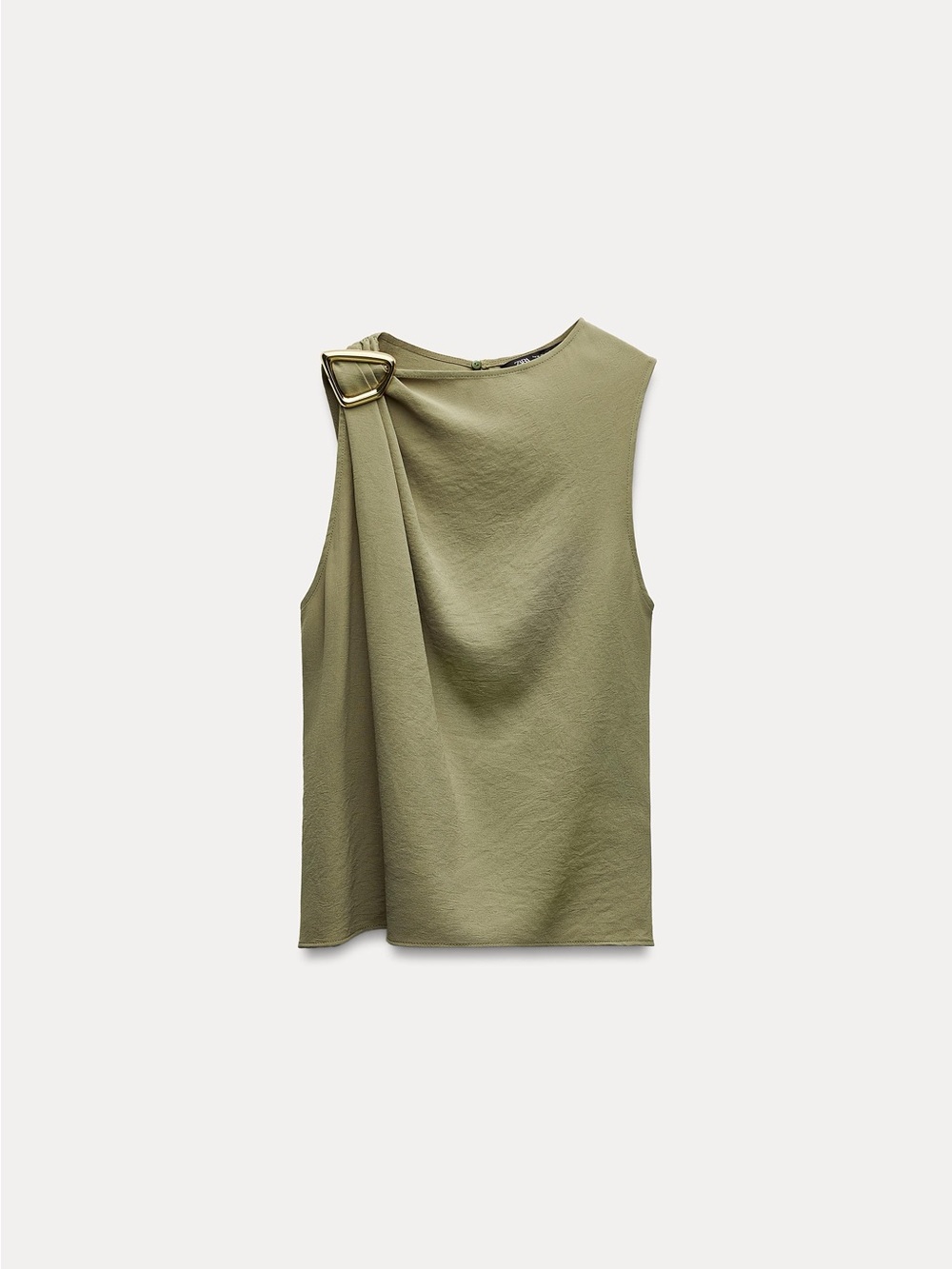 Zara Women’s Olive Top with Gold Buckle